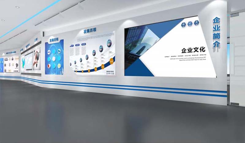 南寧企業(yè)展廳設計裝修效果圖—燦源裝飾