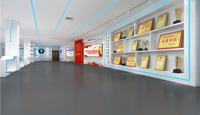 南寧企業(yè)展廳設計裝修效果圖—燦源裝飾