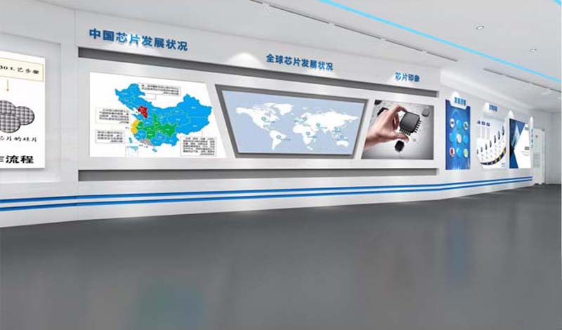 南寧企業(yè)展廳設計裝修效果圖—燦源裝飾