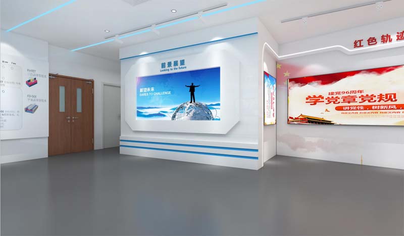南寧企業(yè)展廳設計裝修效果圖—燦源裝飾