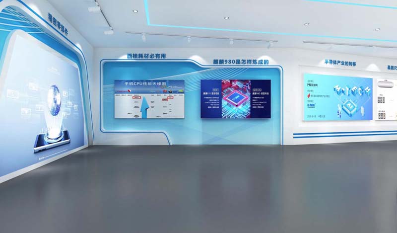 南寧企業(yè)展廳設計裝修效果圖—燦源裝飾